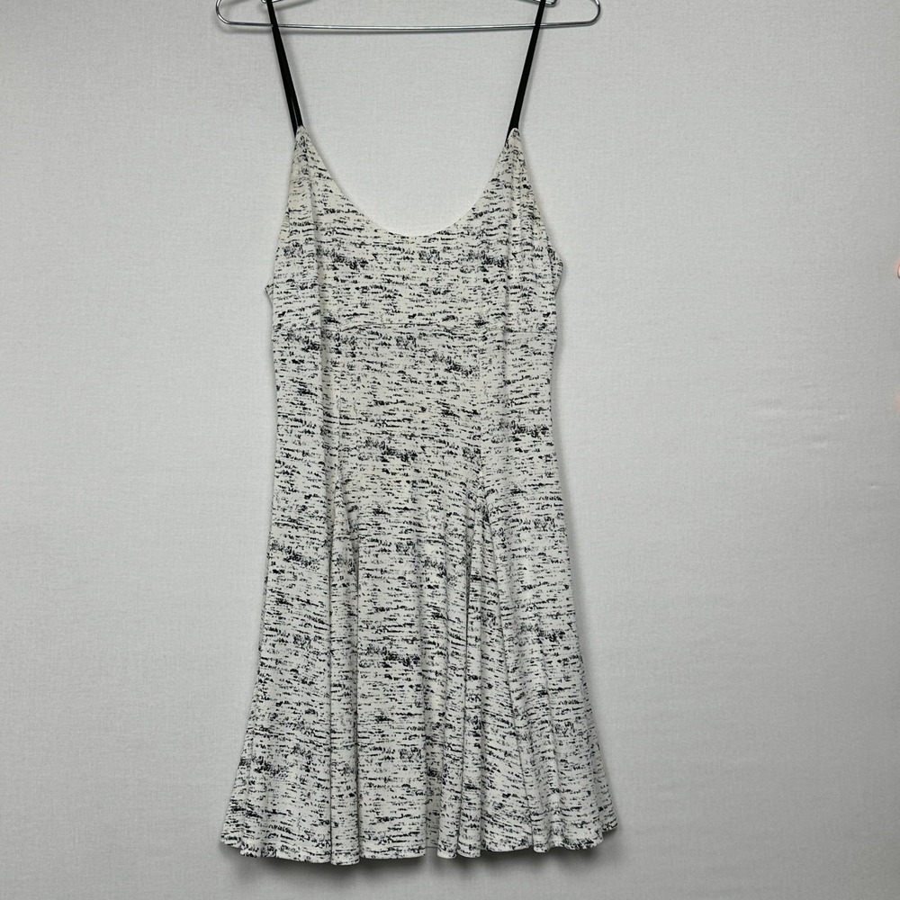 Silence‎ + Noise Textured Cami Dress White Black Women's Size M